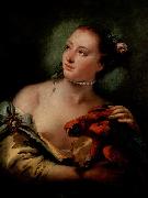 Giovanni Battista Tiepolo Junge Frau mit Papagei Germany oil painting artist
